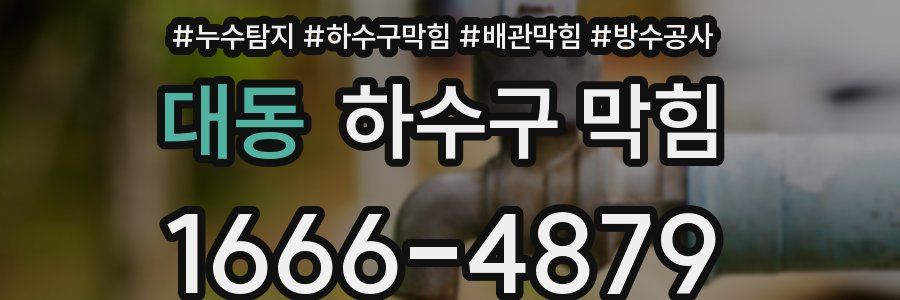 대동 하수구 막힘