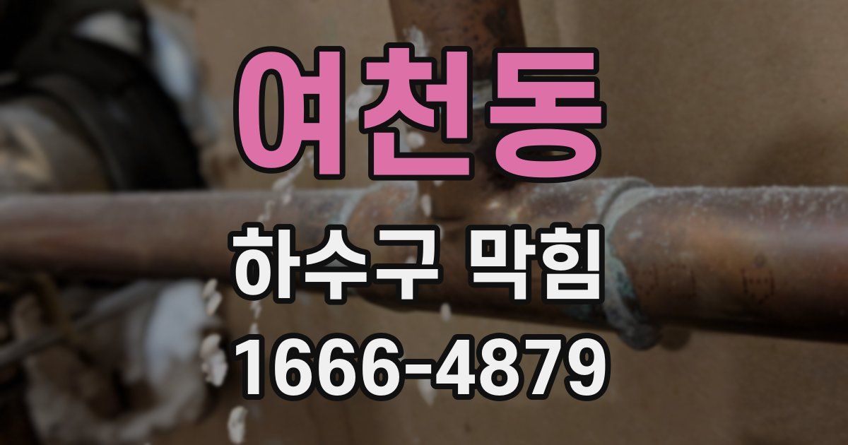 여천동 하수구 막힘