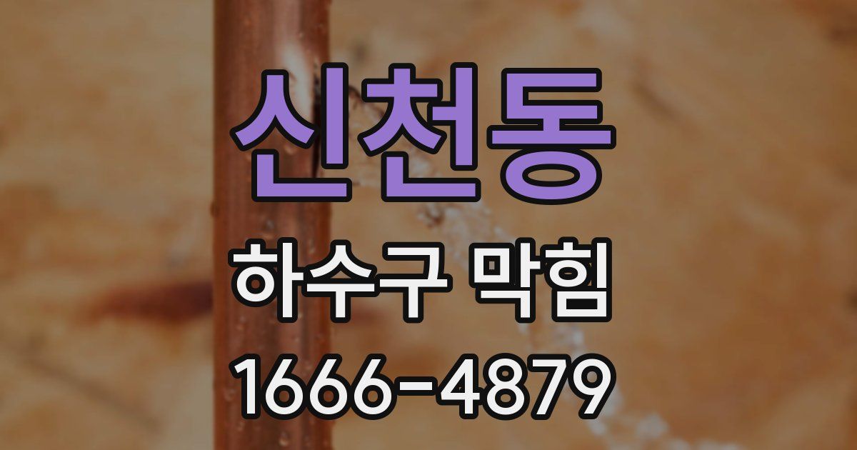신천동 하수구 막힘