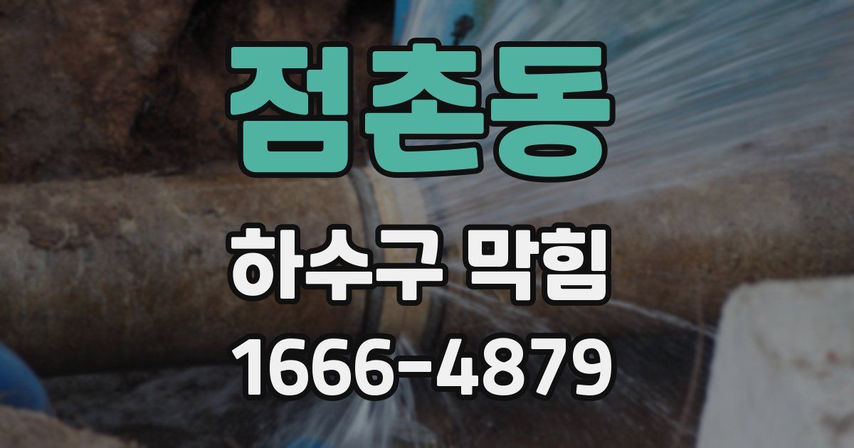 점촌동 하수구 막힘