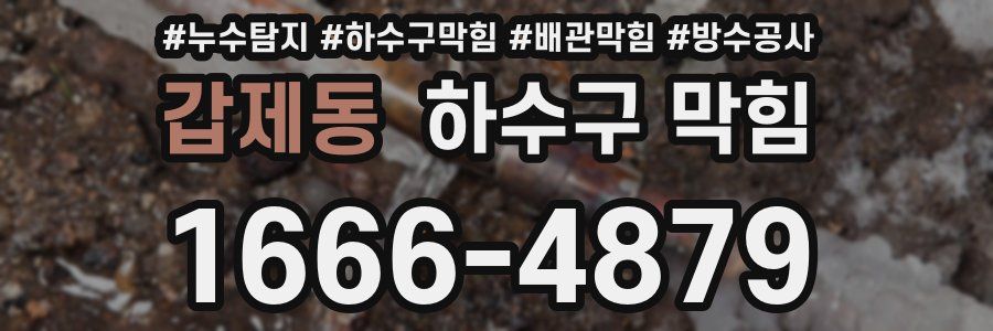 갑제동 하수구 막힘