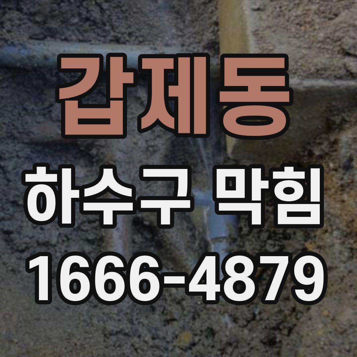 갑제동 하수구 막힘