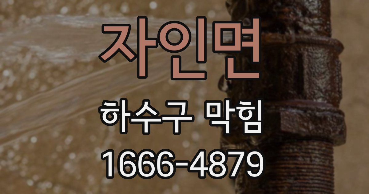자인면 하수구 막힘