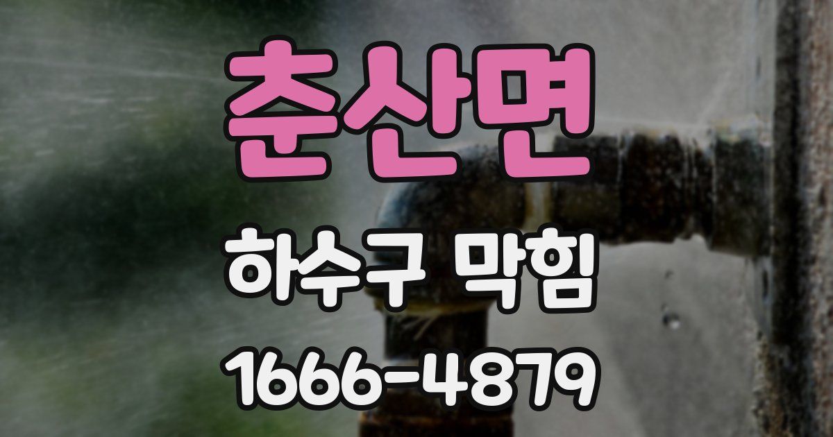 춘산면 하수구 막힘