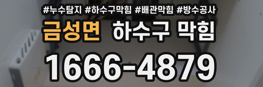 금성면 하수구 막힘