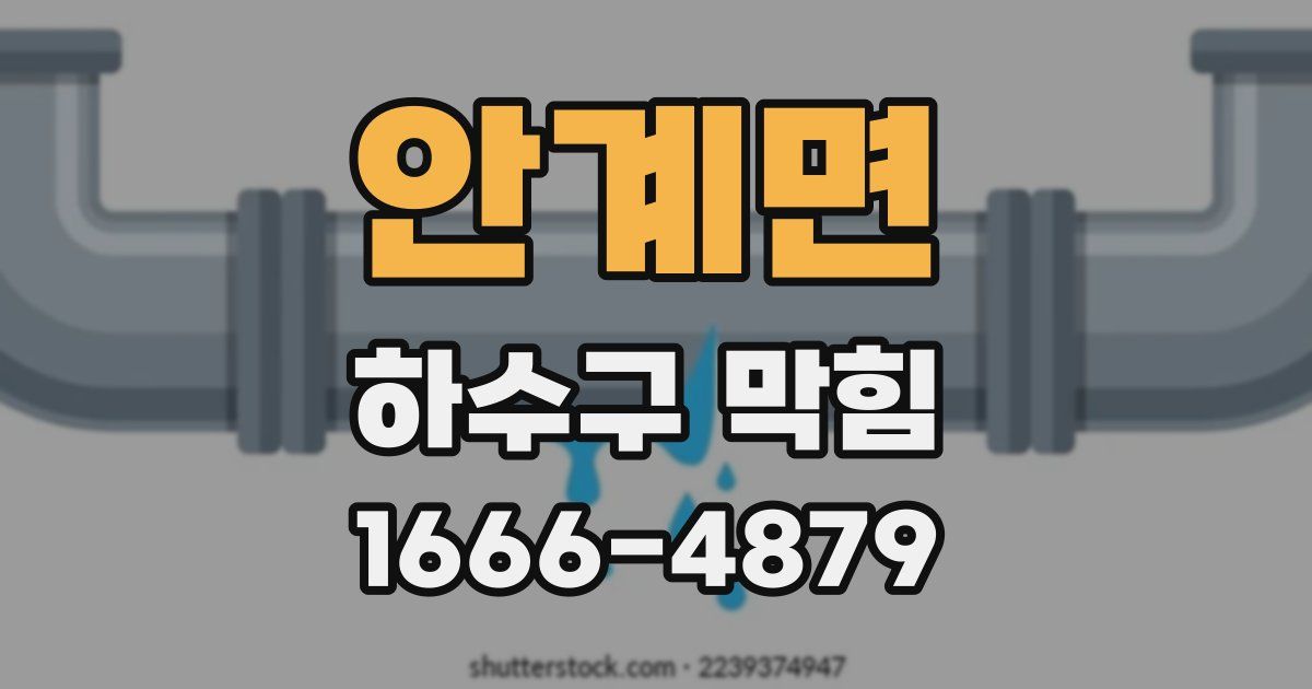 안계면 하수구 막힘