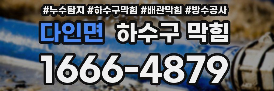 다인면 하수구 막힘
