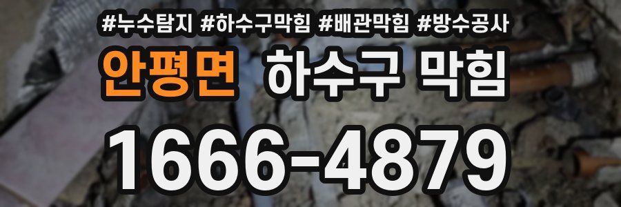 안평면 하수구 막힘