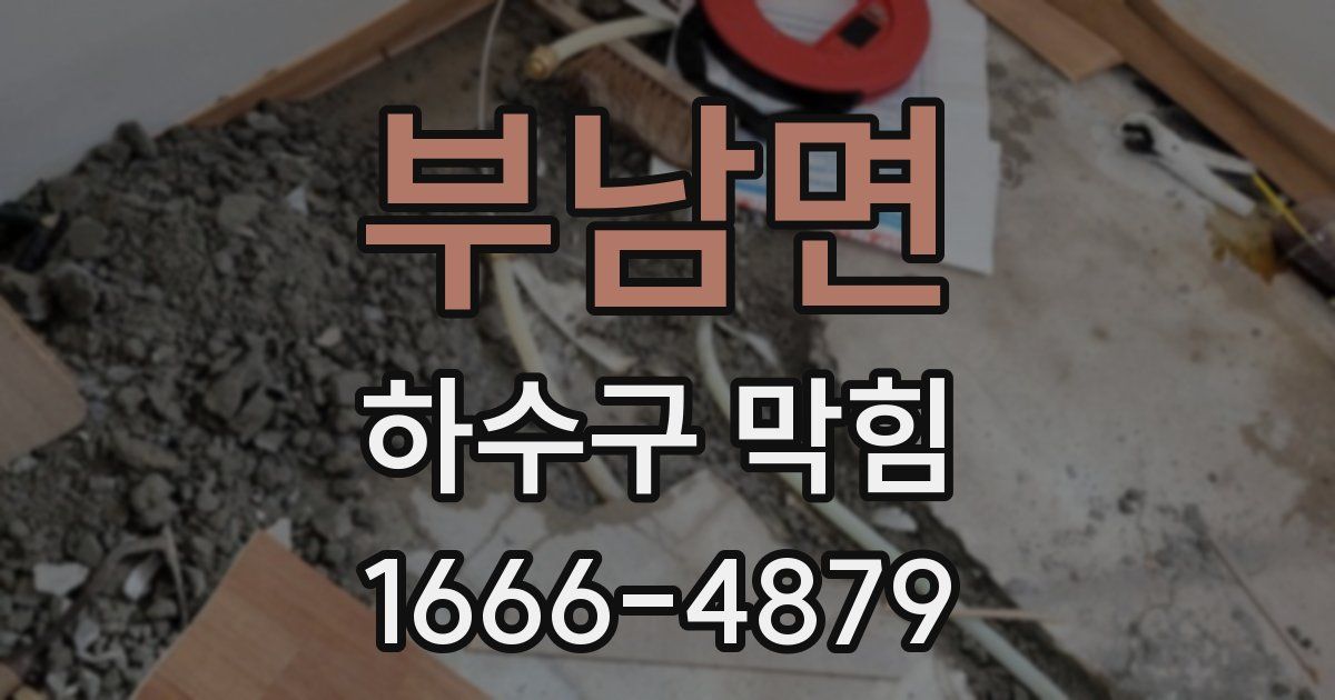부남면 하수구 막힘