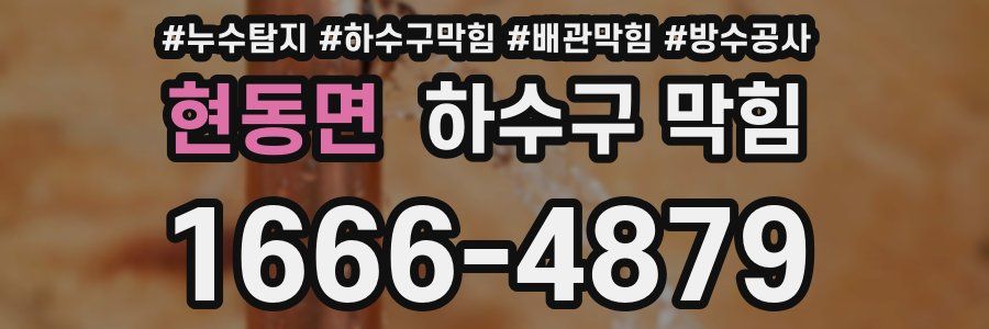 현동면 하수구 막힘