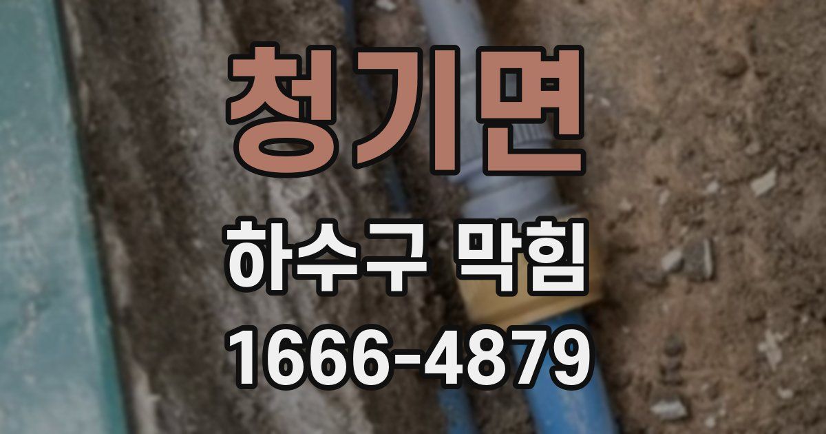청기면 하수구 막힘