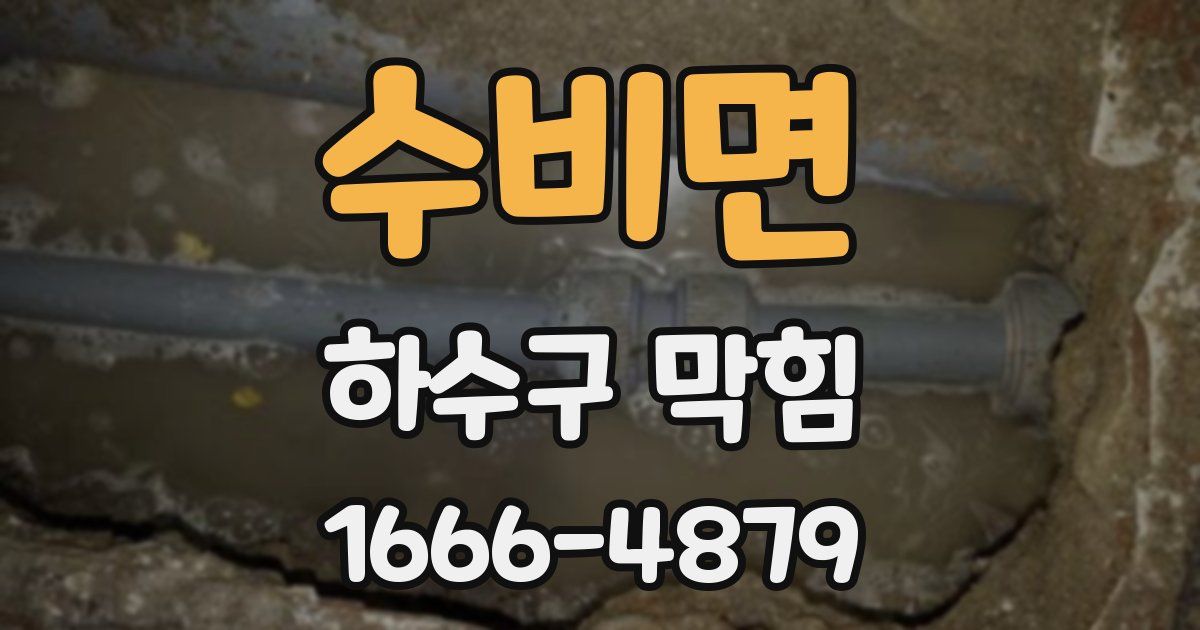 수비면 하수구 막힘