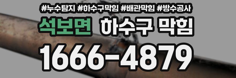 석보면 하수구 막힘