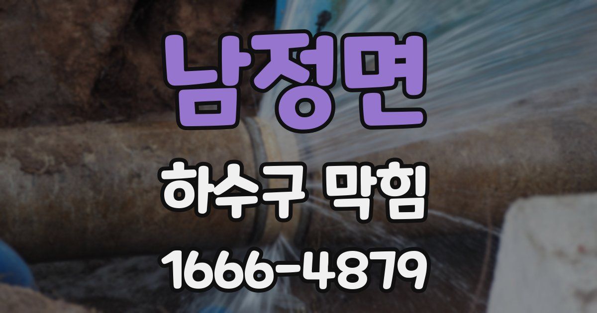남정면 하수구 막힘