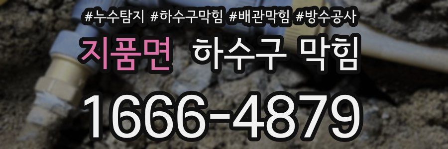 지품면 하수구 막힘