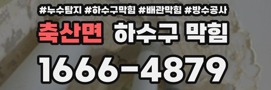 축산면 하수구 막힘