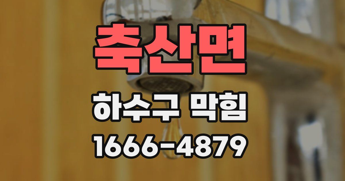 축산면 하수구 막힘