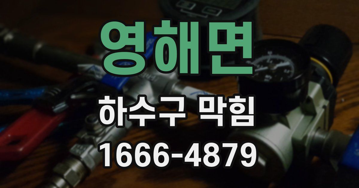 영해면 하수구 막힘