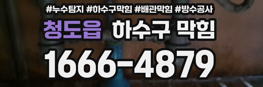 청도읍 하수구 막힘
