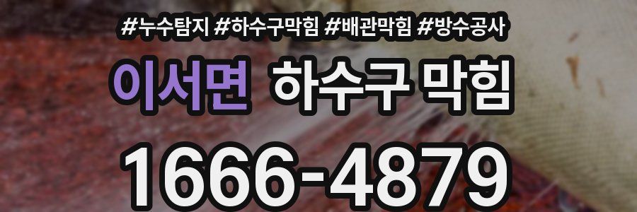 이서면 하수구 막힘