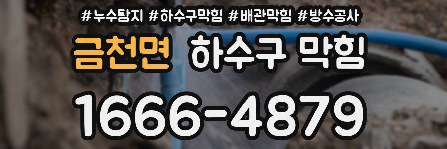 금천면 하수구 막힘