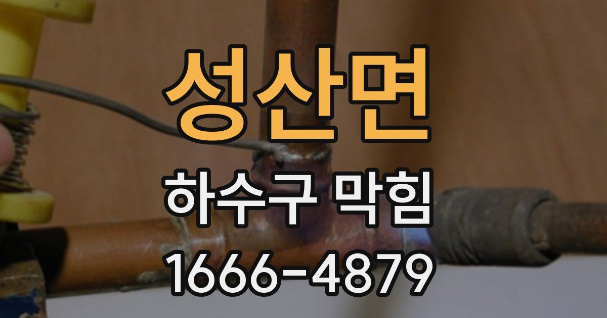 성산면 하수구 막힘