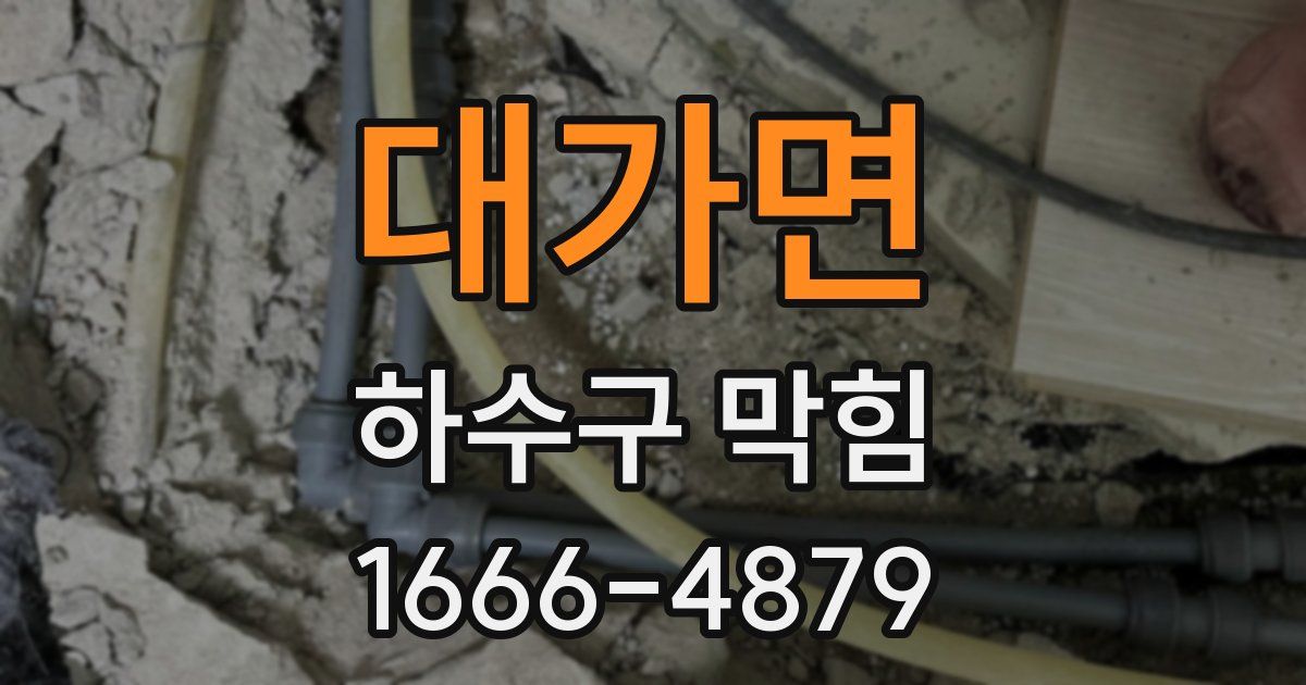대가면 하수구 막힘