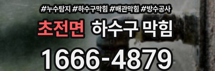 초전면 하수구 막힘