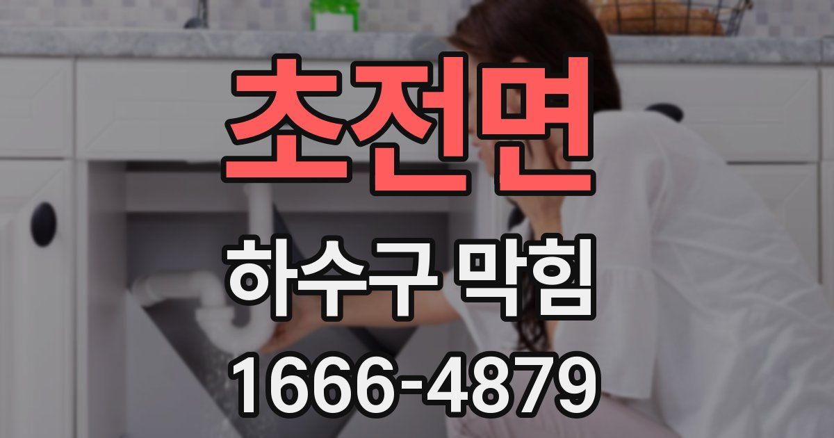 초전면 하수구 막힘