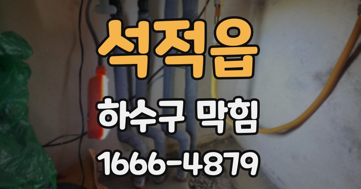 석적읍 하수구 막힘