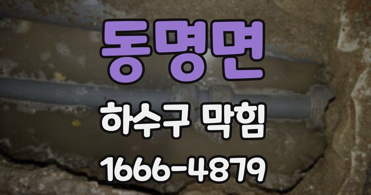 동명면 하수구 막힘