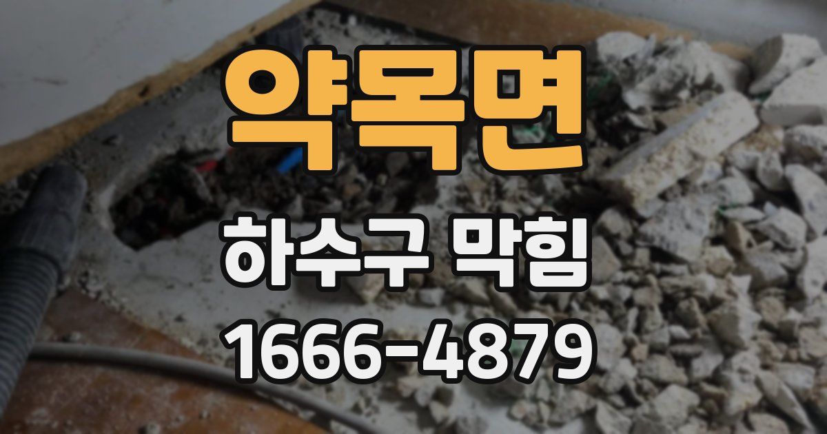 약목면 하수구 막힘