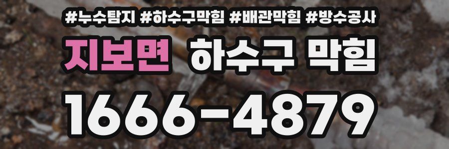 지보면 하수구 막힘
