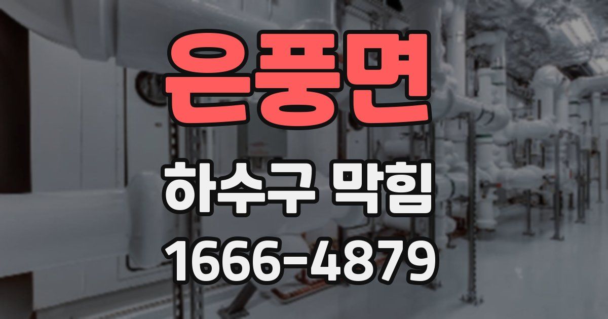 은풍면 하수구 막힘
