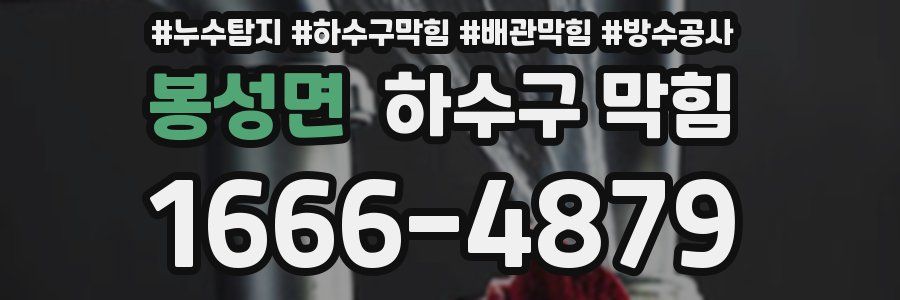 봉성면 하수구 막힘