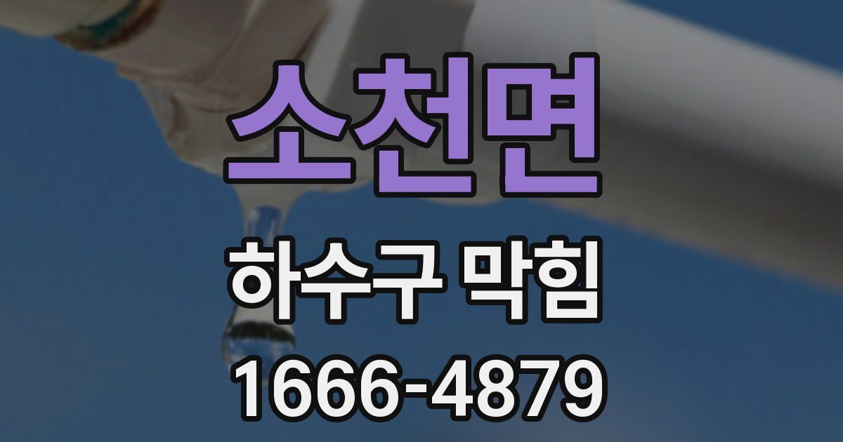소천면 하수구 막힘