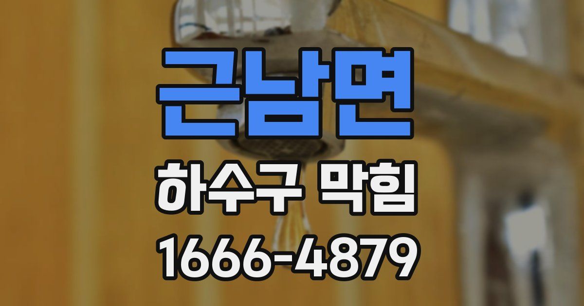 근남면 하수구 막힘