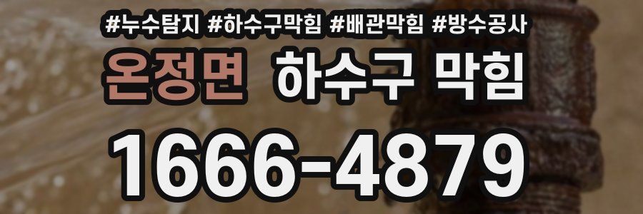 온정면 하수구 막힘