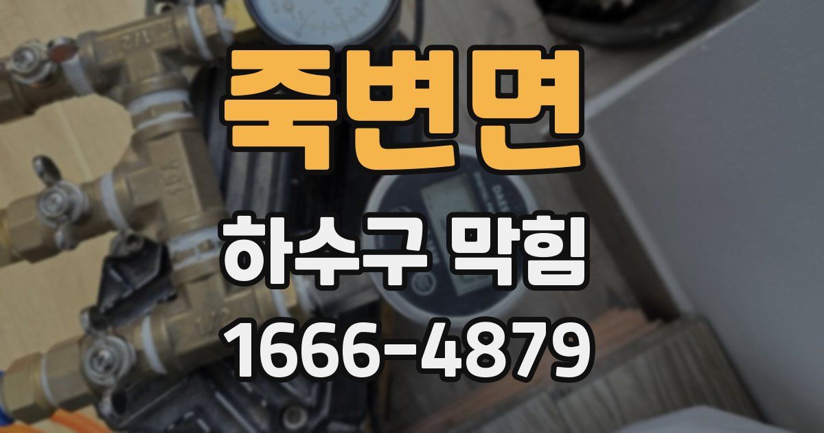 죽변면 하수구 막힘