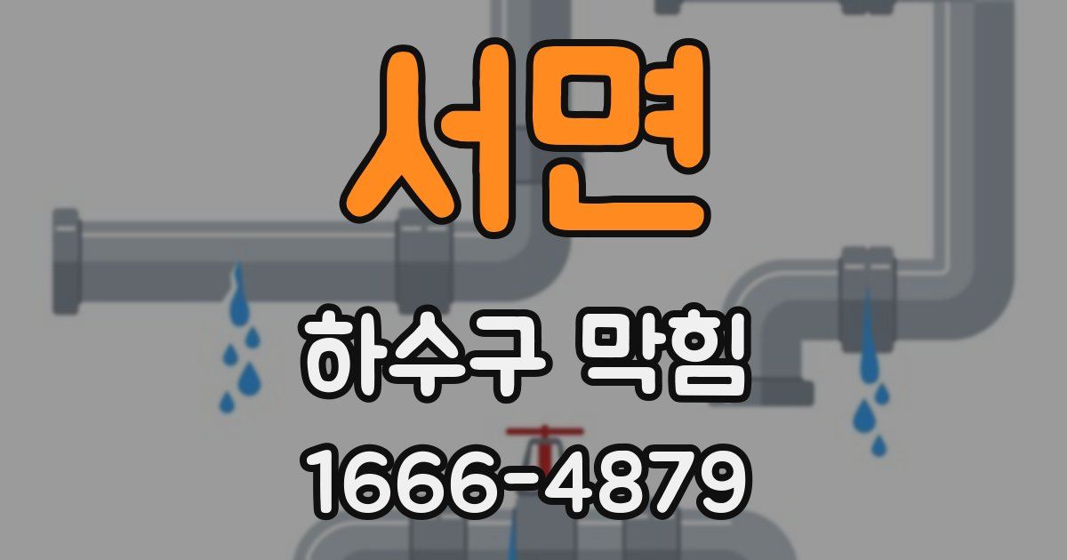 서면 하수구 막힘