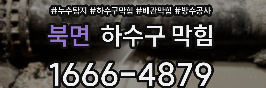 북면 하수구 막힘