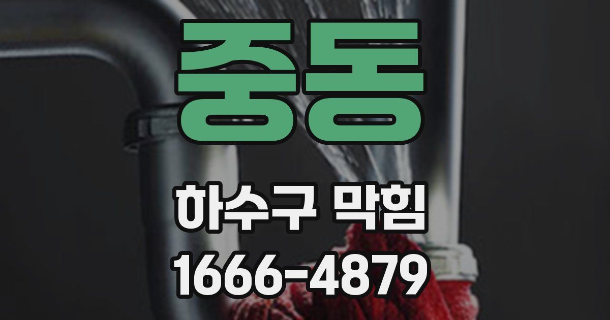 중동 하수구 막힘