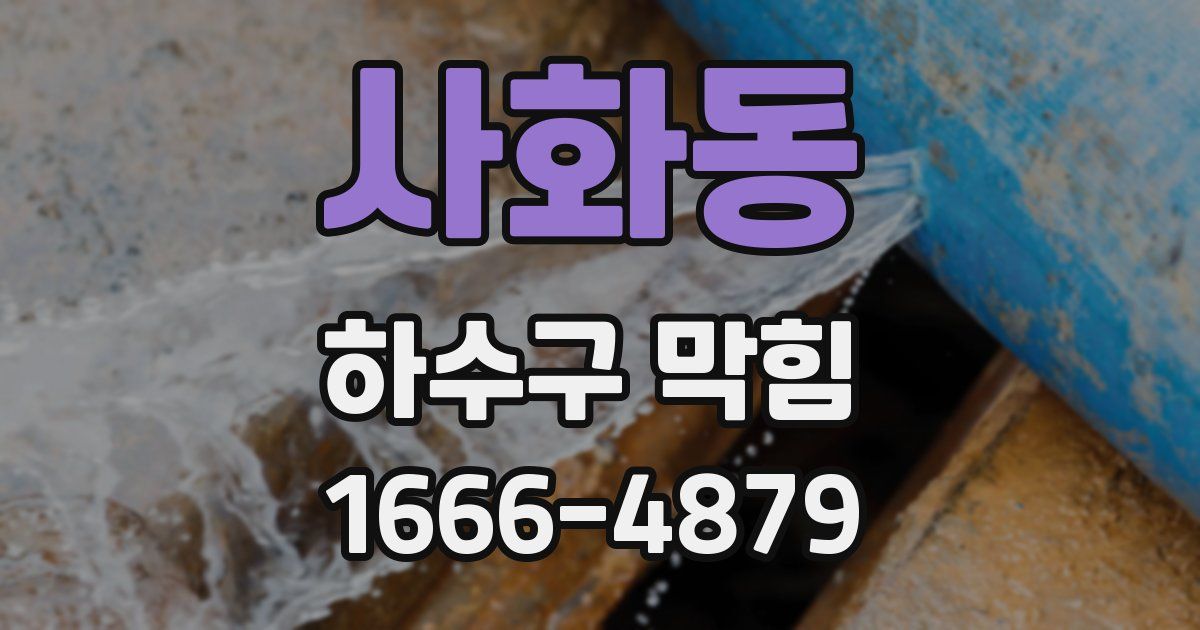 사화동 하수구 막힘