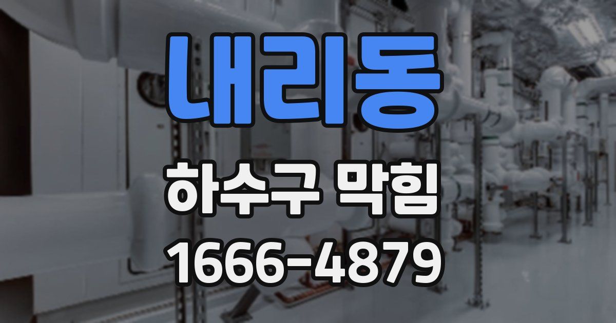 내리동 하수구 막힘