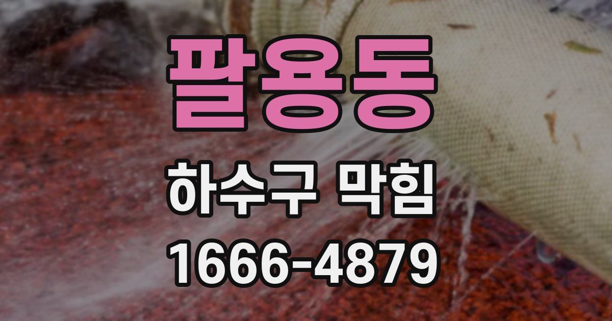 팔용동 하수구 막힘