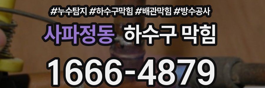 사파정동 하수구 막힘