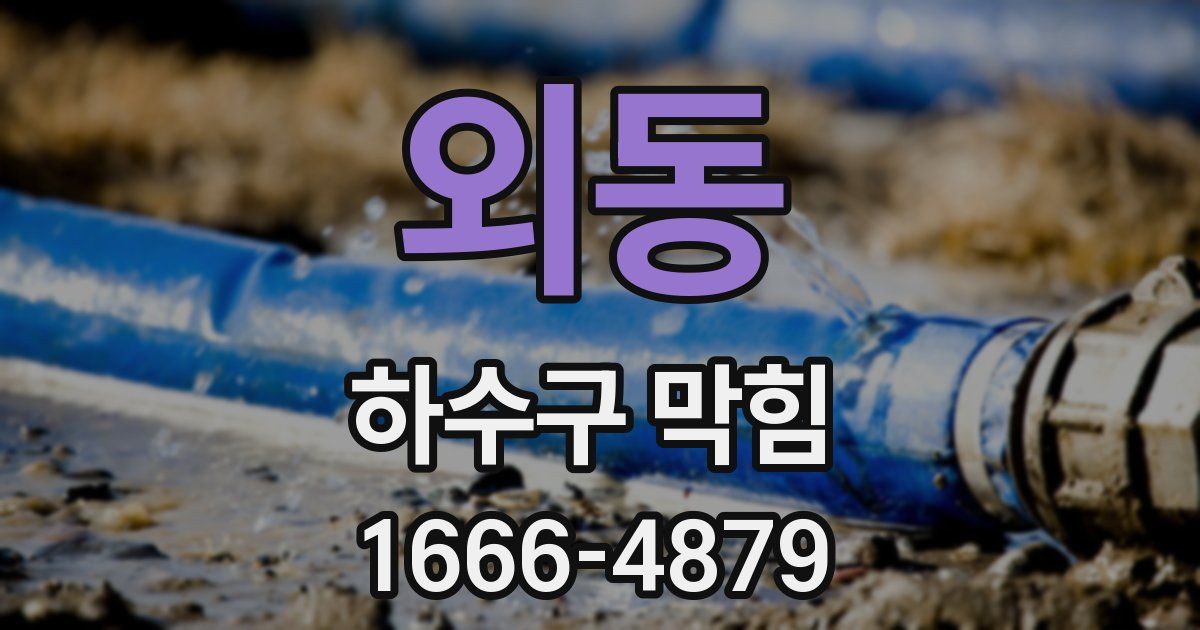외동 하수구 막힘