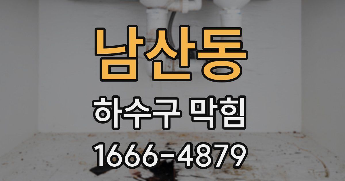 남산동 하수구 막힘