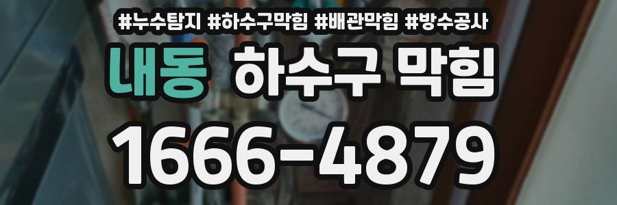 내동 하수구 막힘