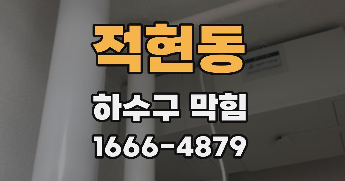 적현동 하수구 막힘